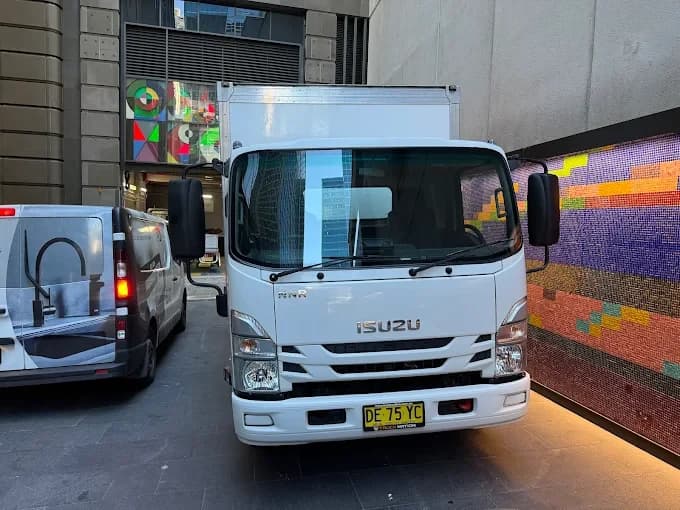 Isuzu in a CBD loading laneway